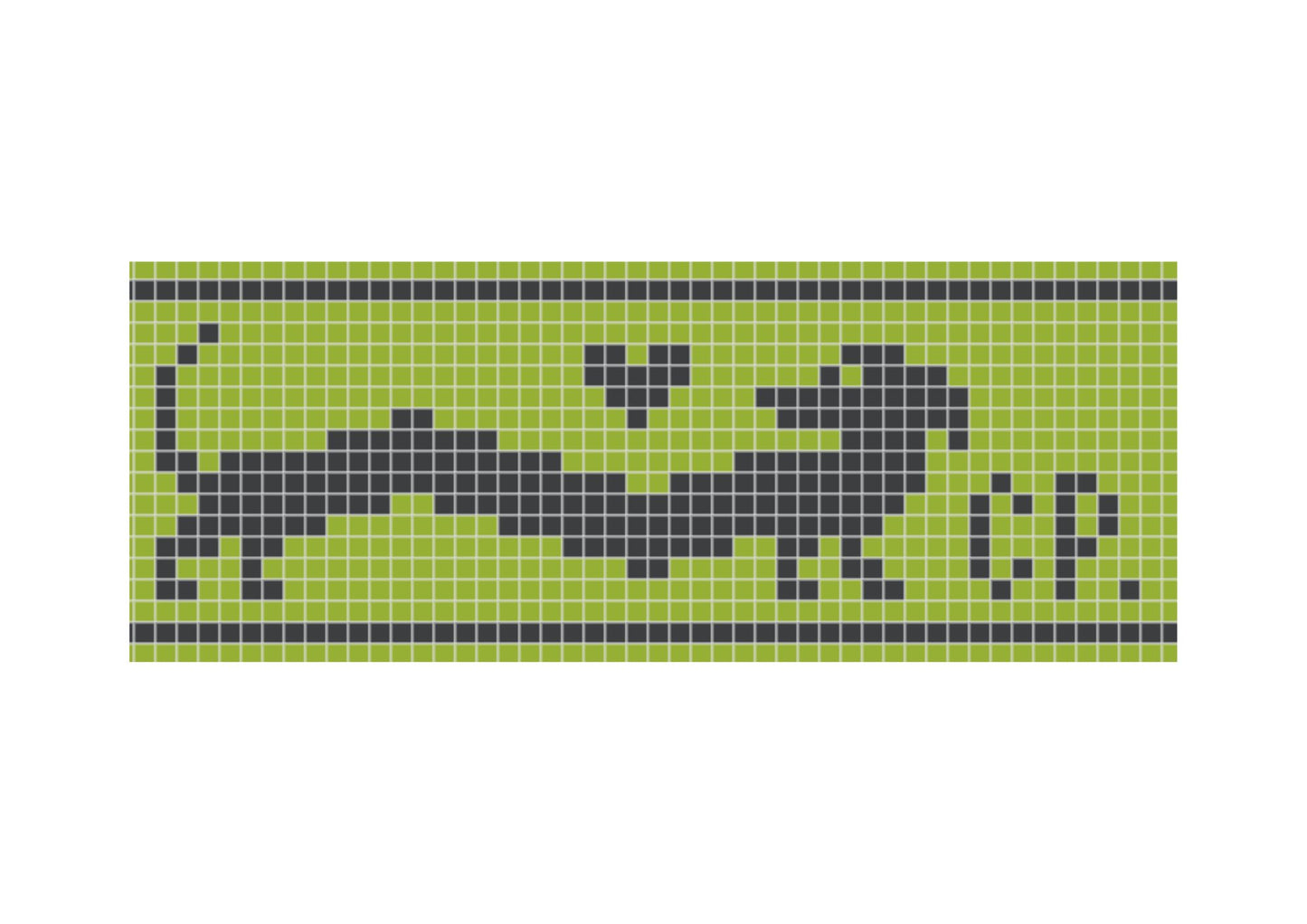 3) CROCHET HAT - Green & Grey