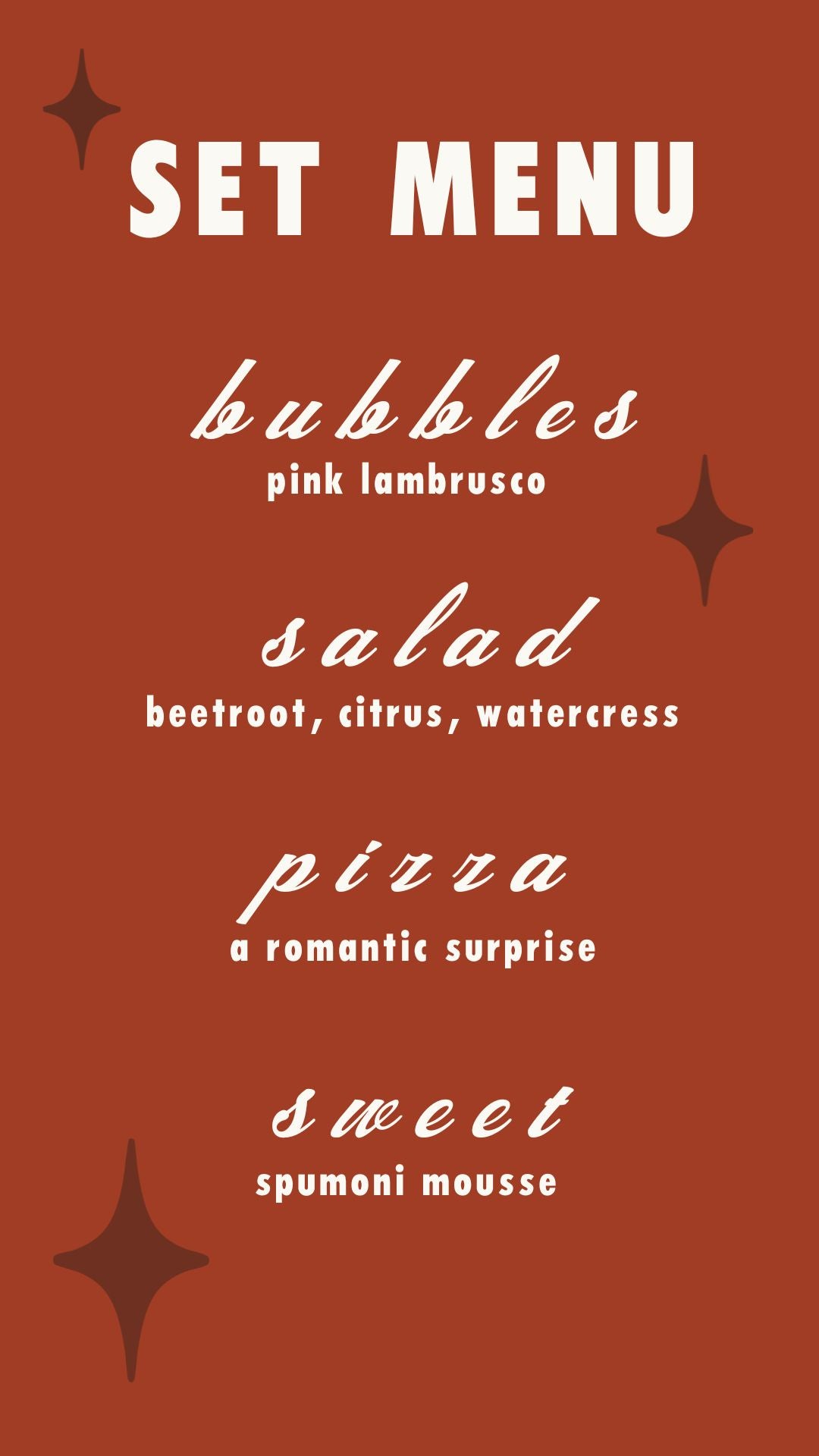 BE MY CUTIE PIE? Valentine's Set Menu