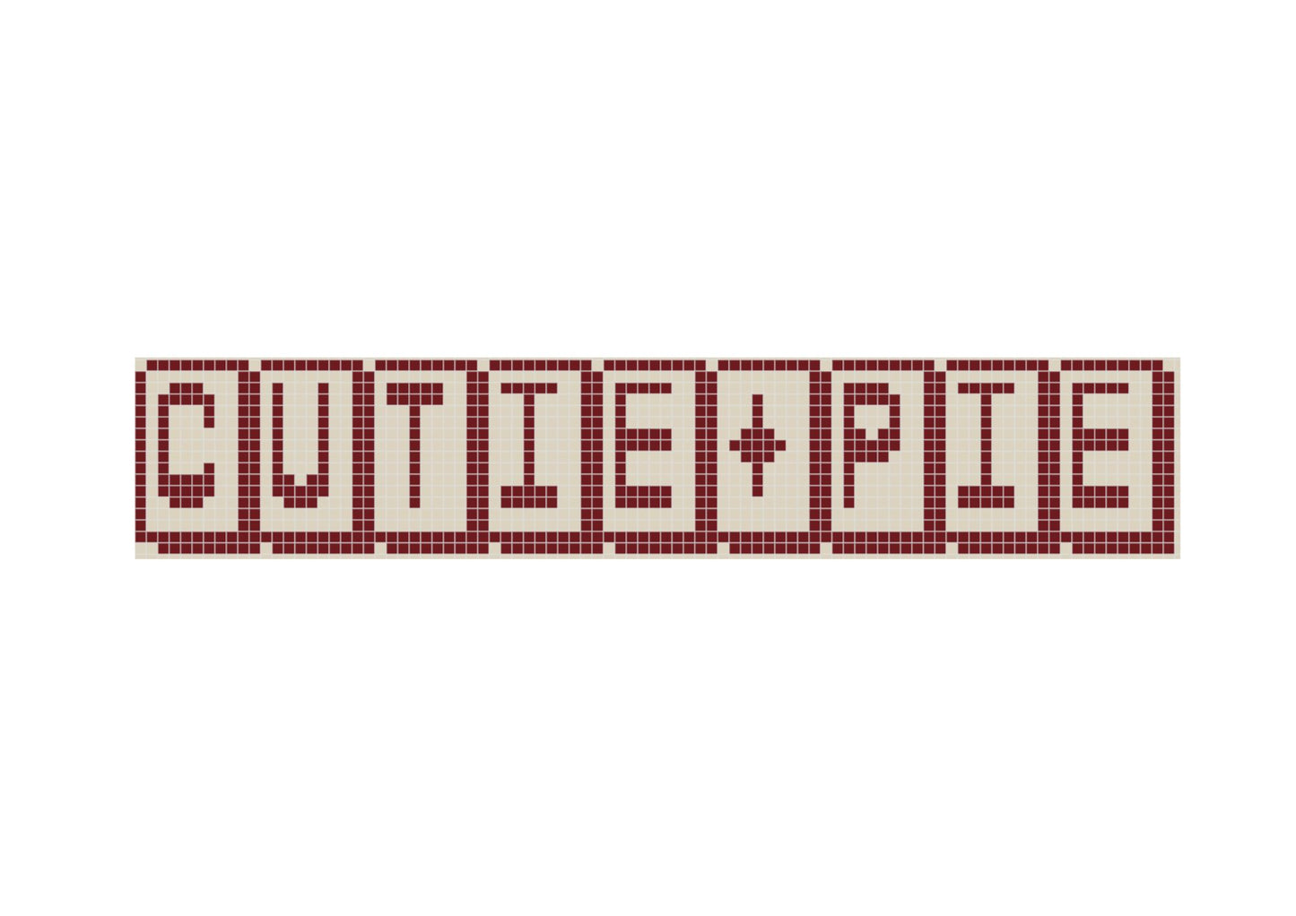 4) CROCHET HAT - White & Brick